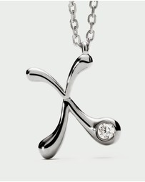 PDPAOLA - Initial 2026 X Silver Pendant Necklace