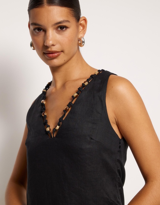 AERE - Jenna Linen Shift Mini Dress