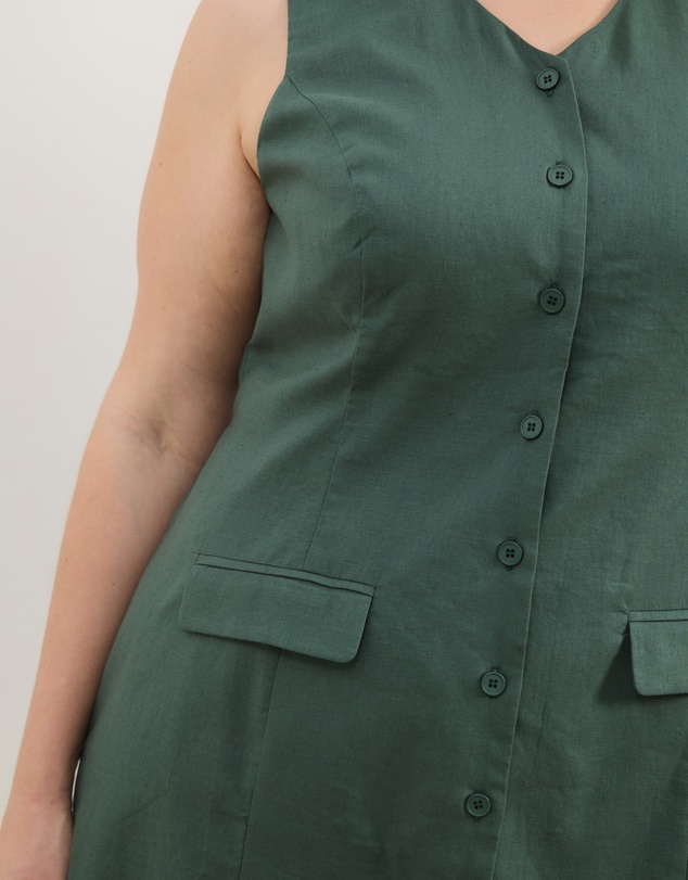 Atmos&Here Curvy - Juno Tailored Linen Blend Mini Dress