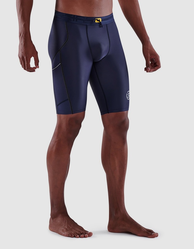 SKINS - SKINS Compression Men's Series-3 Running/Gym Half Tight Navy Blue