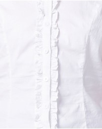 MVN - Cap Sleeve Shirt With Ruffles