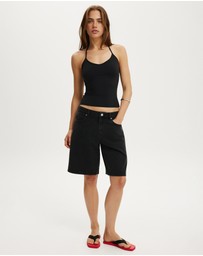 Cotton On - Baggy Denim Shorts