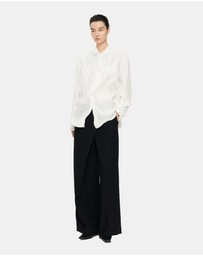 JNBY - JNBY Loose Fitting Long-Sleeved Silk Shirt