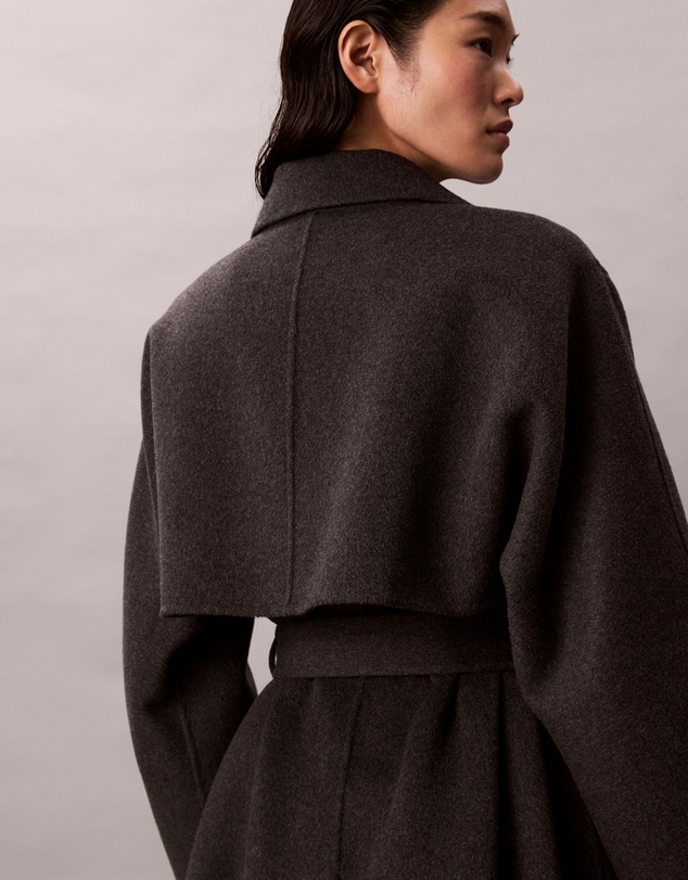 Calvin Klein - Wool Blend Wrap Coat