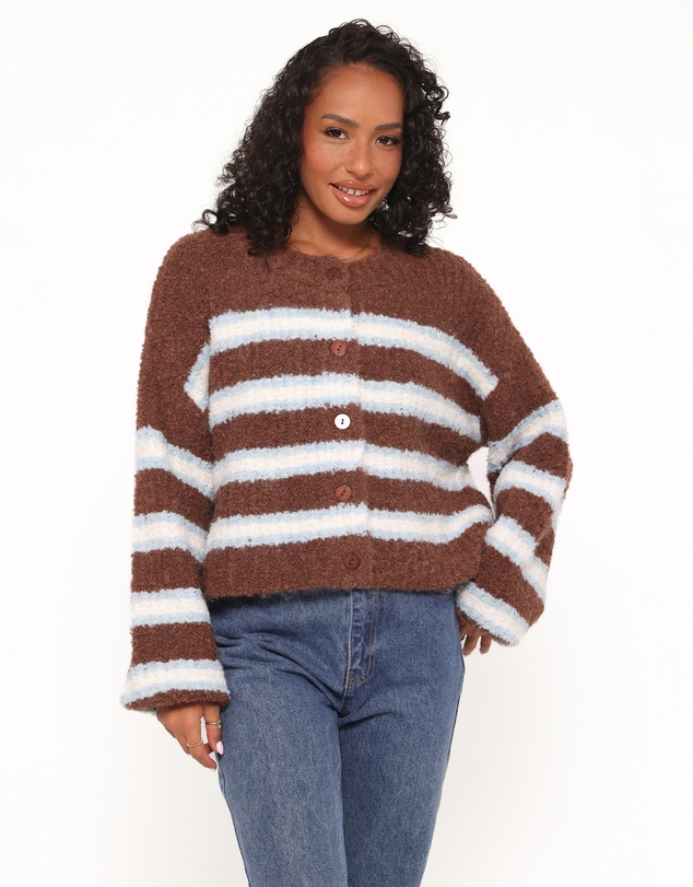 Petal & Pup - Albertine Cardigan - Brown Stripe