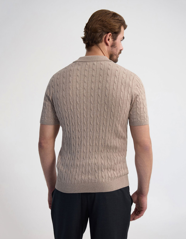 Oxford - Fernando Cable Knit Polo