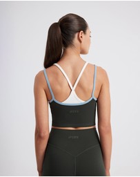 Upstate - Air Sculpt Strappy Layered Tank - Urban Ivy