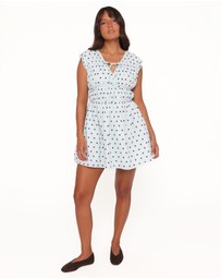 Petal & Pup - Pipper Mini Dress - Blue Polka Dot