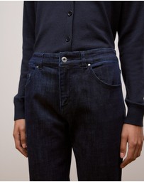 Trenery - Australian Cotton Blend Boyfriend Jean in Dark Indigo