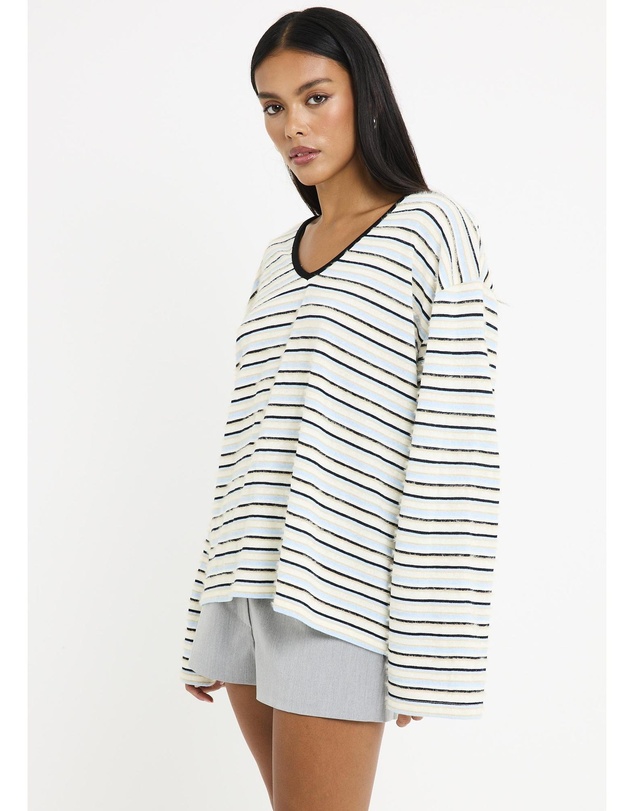 Subtitled - Julie Striped Long Sleeves Knit Jumper