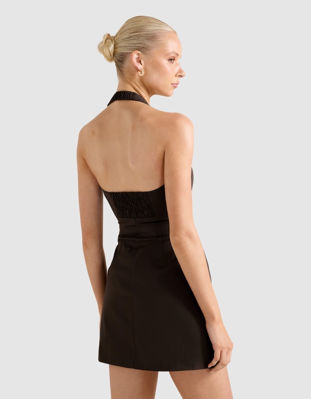 Forever New - Imogen Stretched Cotton Halter Neck Mini Dress