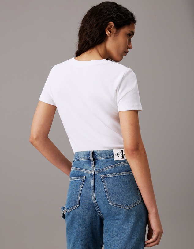 Calvin Klein Jeans - Ribbed Monogram Logo T-Shirt