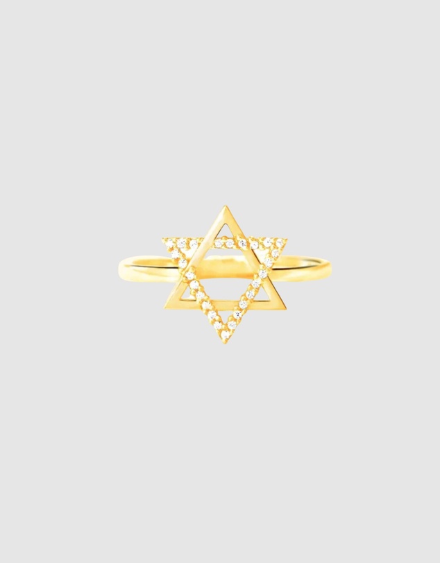 Chuchka - Ella Gold Magen David Ring