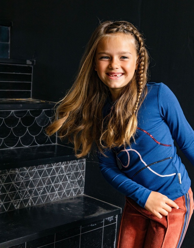 B.Nosy - Long Sleeve Embroidered Tee - Kids-Teens