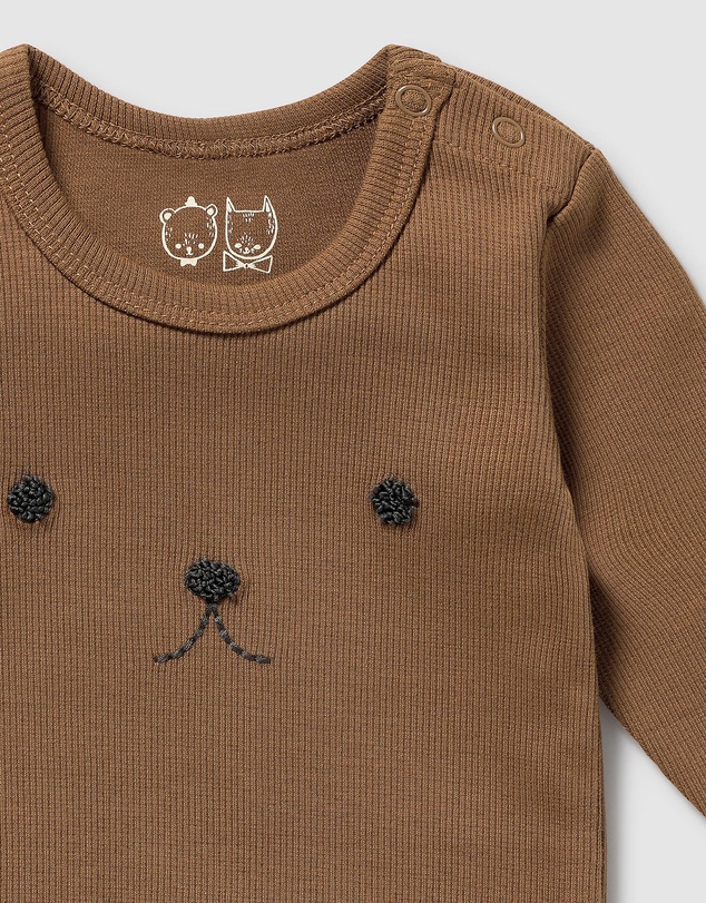 Wilson & Frenchy - Organic Rib Long Sleeved Bodysuit - Babies