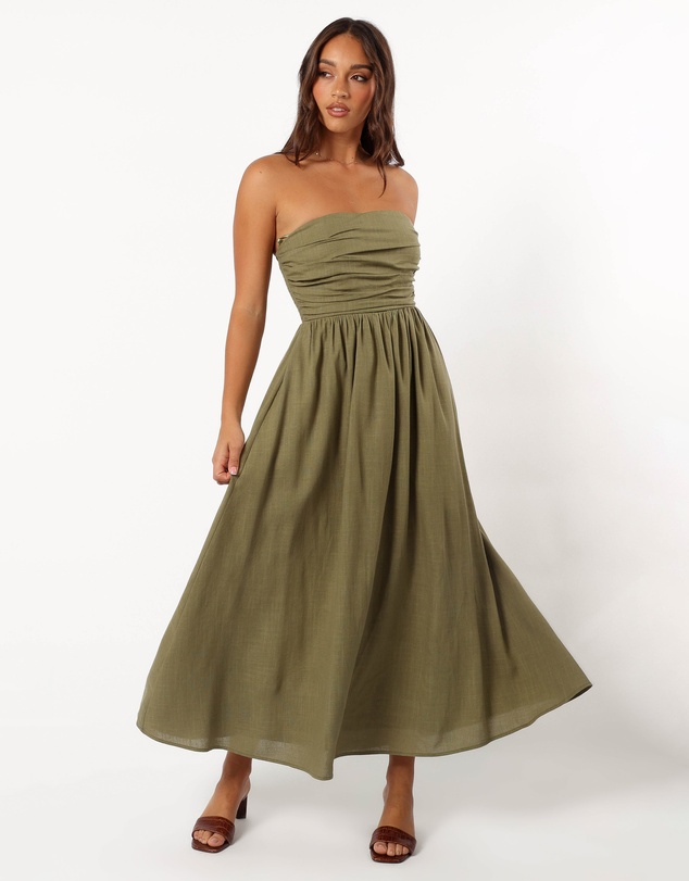 Petal & Pup - Kayt Strapless Dress - Olive Green