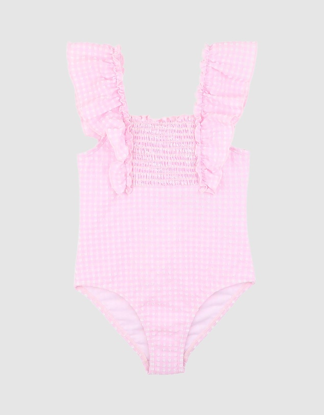 Minihaha - Pink Gingham Swimsuit - Kids-Teens