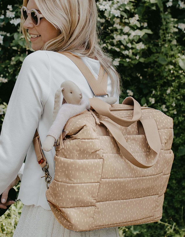 Storksak - Organic Tote Rain Drop Nappy Bag