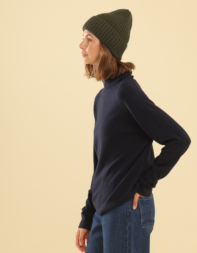Morgan & Taylor - Mia Wool Blend Beanie in Khaki Green