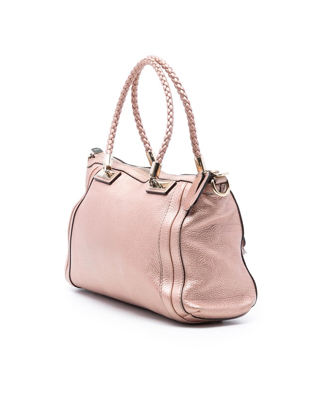 Pre-Loved by Azura Reborn - Pre-Loved Metallic Pebbled Calfskin Bella Satchel