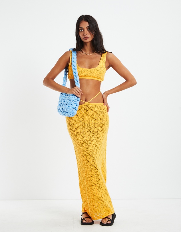 Subtitled - Miley Crochet Midi Skirt