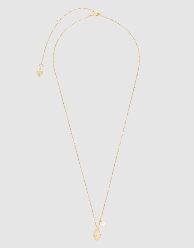 Wanderlust + Co - Pocketful Pearl Gold Necklace