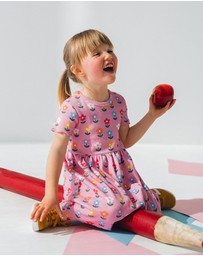 Huxbaby - Multi Colour Daisy Rib Dress - Babies-Kids