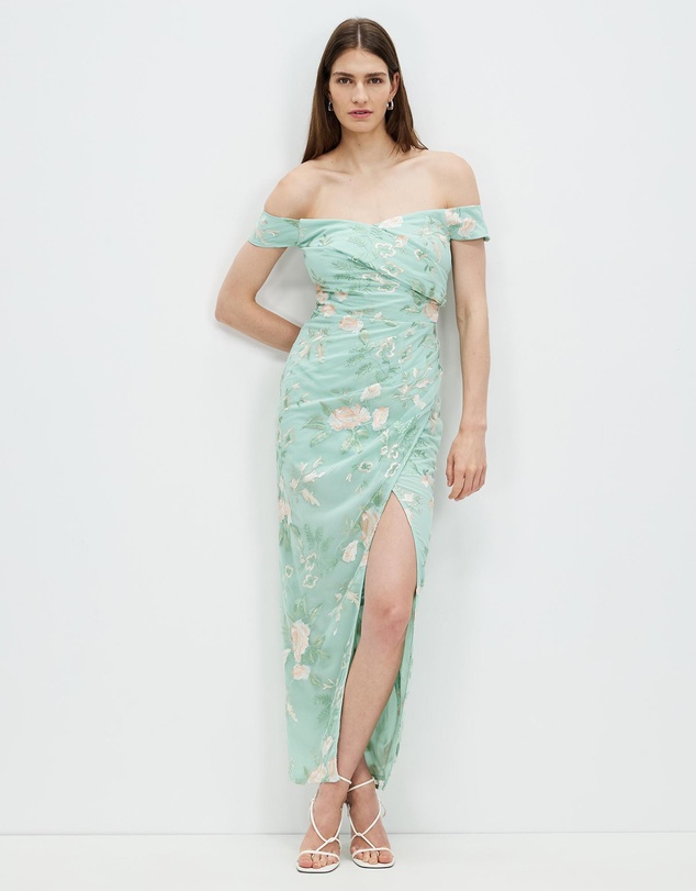 Romance by Honey and Beau - Gianna Off Shoulder Maxi Dress