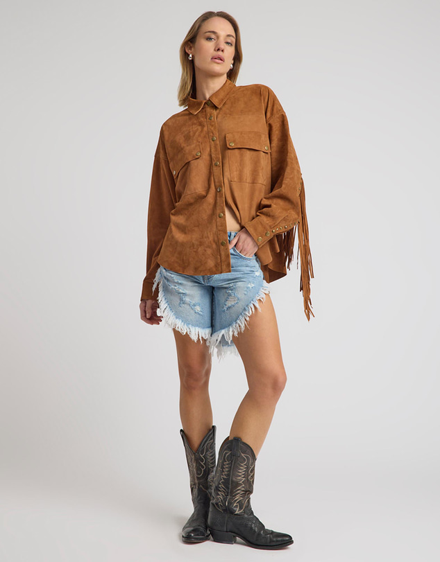 ONE TEASPOON - Daria Fringed Suede Jacket