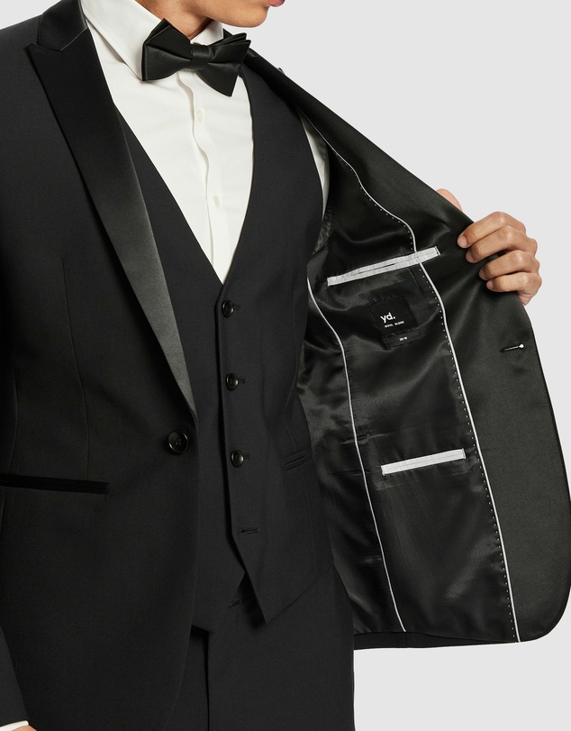 yd. - Seville Slim Tuxedo Wool Blend Suit Jacket