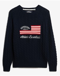 Superdry - Slouchy Cable Flag Knit