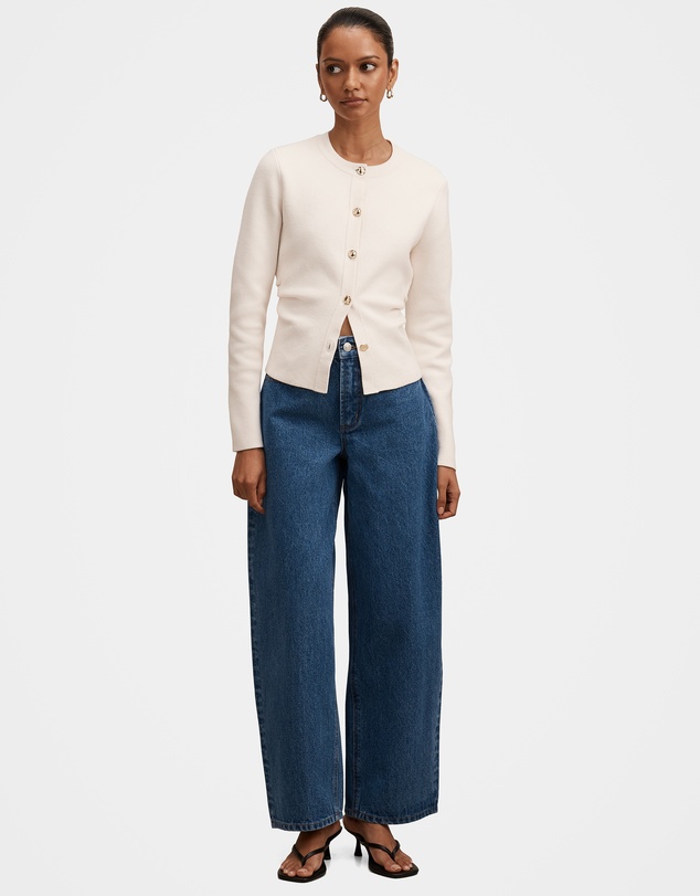 Forever New Petite - Emma Petite Mid Rise Barrel Jeans
