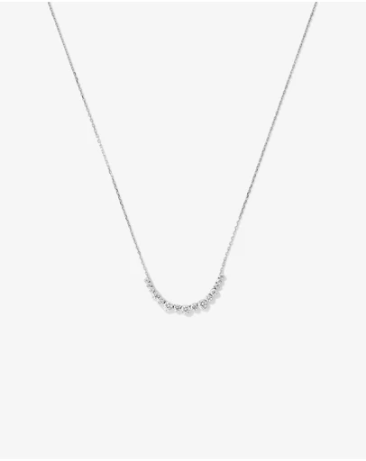 Michael Hill - Graduated Round Cubic Zirconia Necklace in Sterling Silver