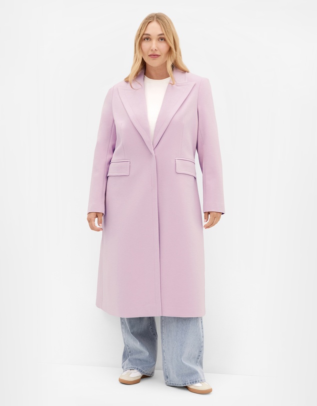 City Chic - Keira Longline Melton Coat