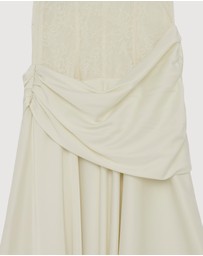 Revibe - Repaired CHANCERY Layla High Neck Lace Panelled Maxi Dress - AU 8