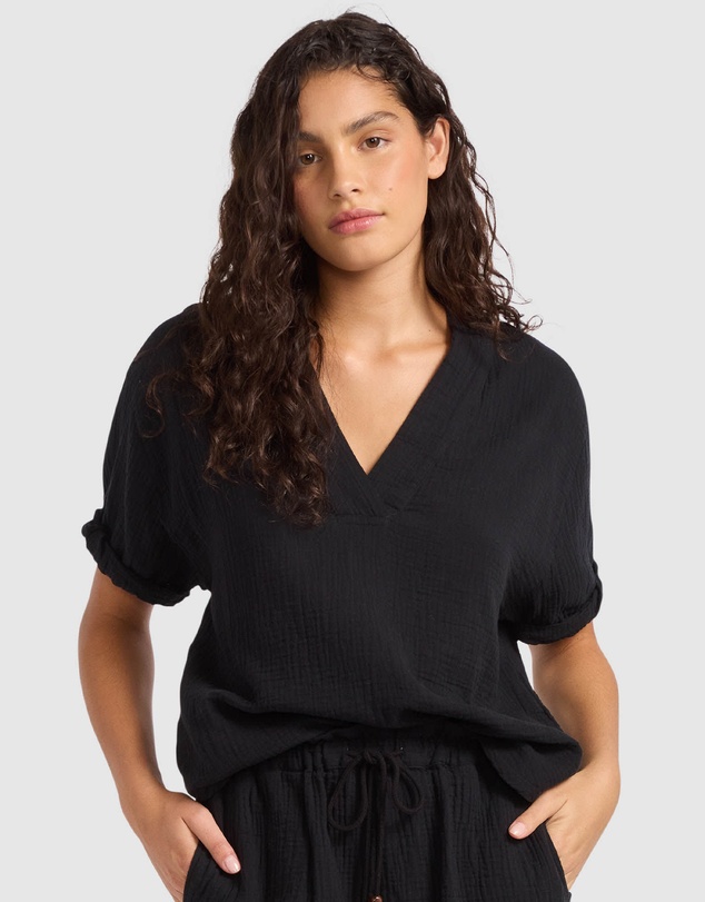 Seafolly - Double Gauze Tv-Neck Top