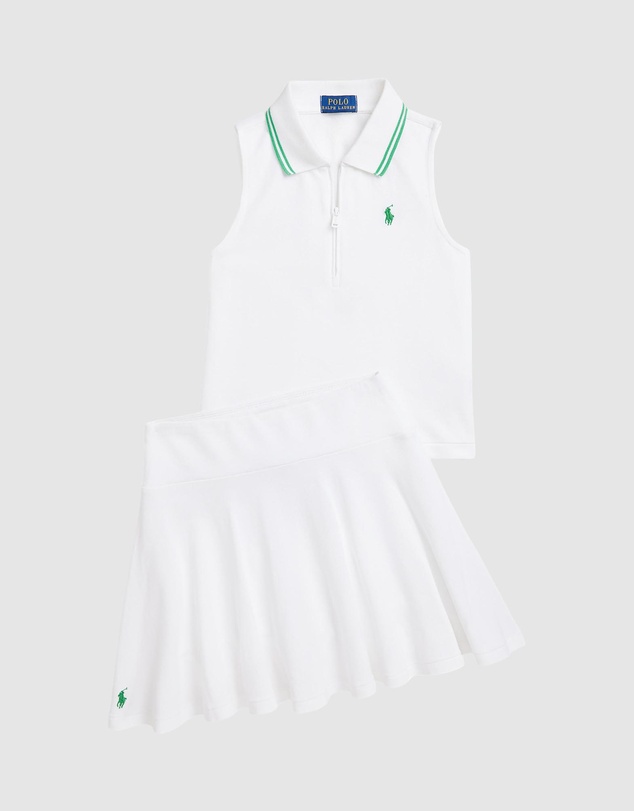 Polo Ralph Lauren - Stretch Mesh Half-Zip Boxy Polo Shirt - ICONIC EXCLUSIVE - Kids-Teens