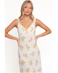 Petal & Pup - Zinnia Midi Dress - Yellow Floral