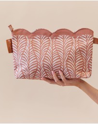 Sky Gazer - Scalloped Edge Wet Bag- Mocha Fern