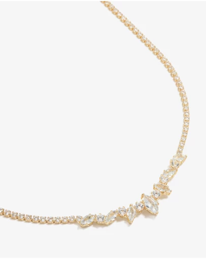 Lovisa - Silver Cubic Zirconia Pear Shaped Pendants Necklace