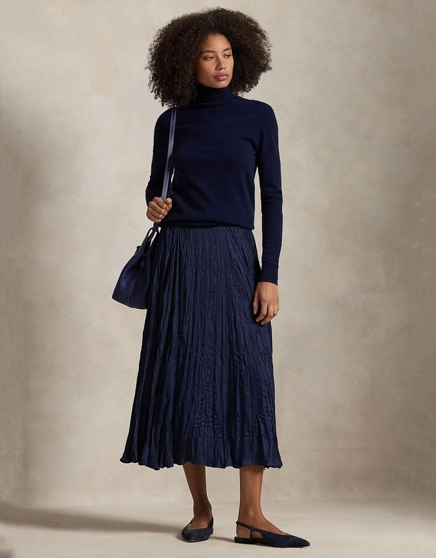 Polo Ralph Lauren - Crinkled Satin A-Line Skirt - The ICONIC Exclusive