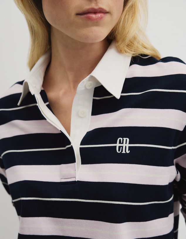 Country Road - Australian Cotton Stripe Rugby Polo Sweat