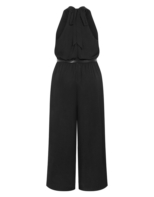 City Chic - Clara Halter Wide Leg Jumpsuit