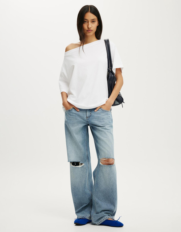 Cotton On - Boxy Off Shoulder Short Sleeve Tee