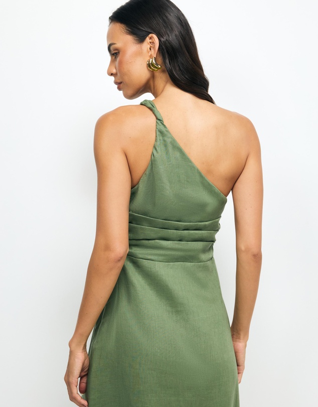 AERE - Lettie One Shoulder Maxi Dress