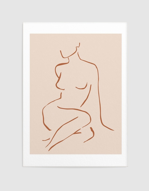 Olive et Oriel - Female Form I Terracotta Art Print