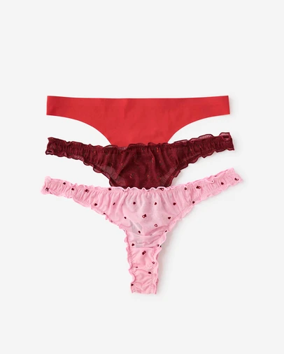Cotton On Body - Sweet Talk Mesh & Micro G-String Brief 3 Pack