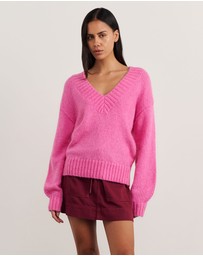 Jag - Lily V Neck Knit