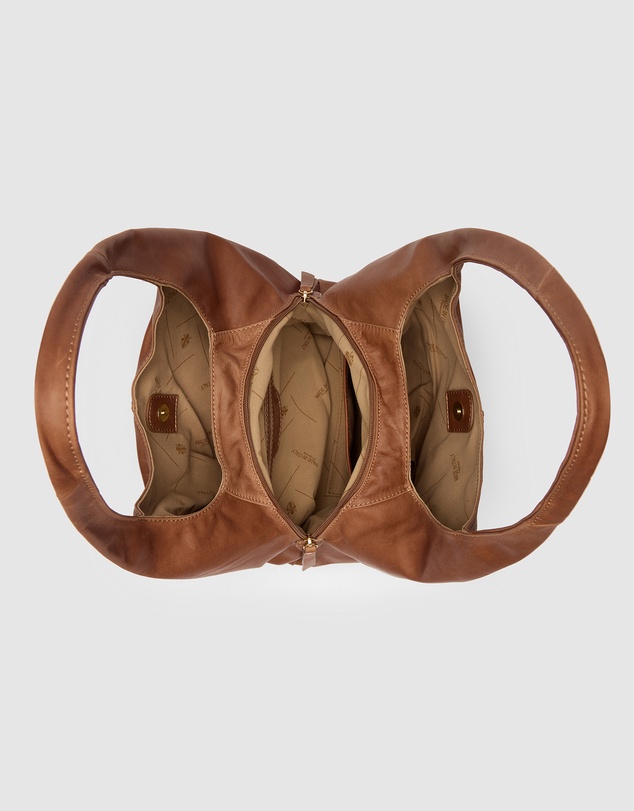 Florence - Catalina Brown Hobo Bag