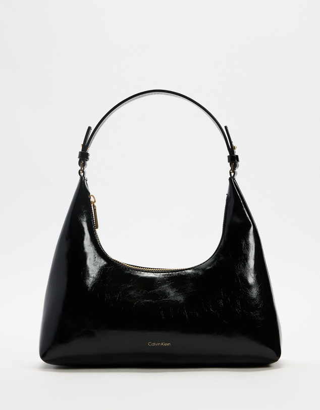 Calvin Klein - Foil Logo Glossy Convertible Shoulder Bag